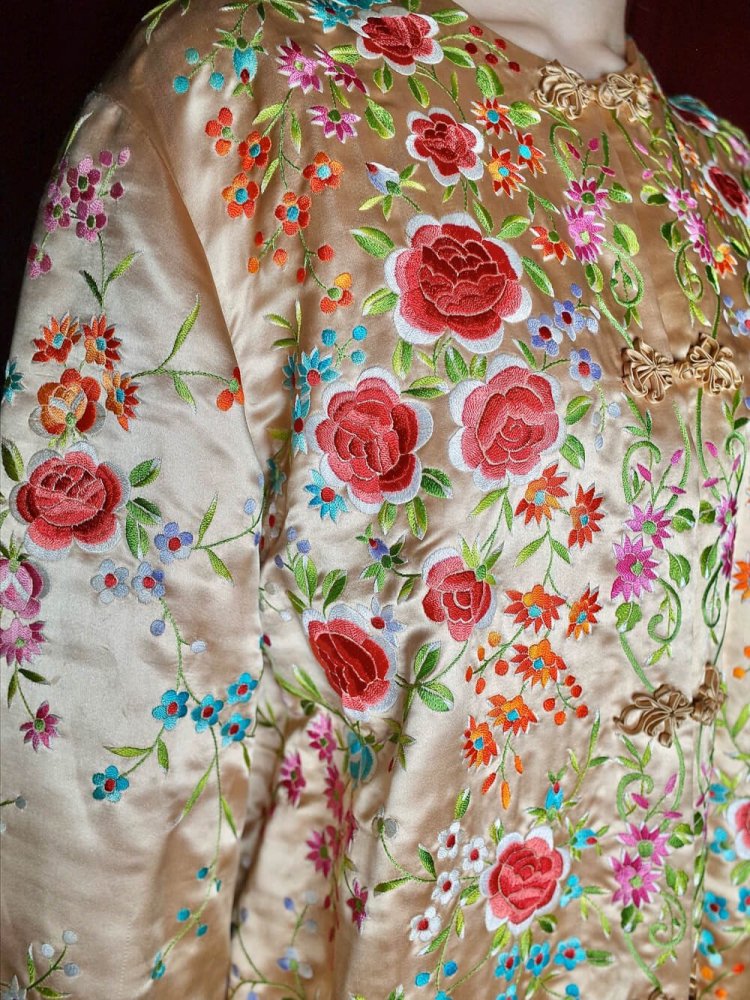 c.1960s Total Embroidery Silk China Jacket