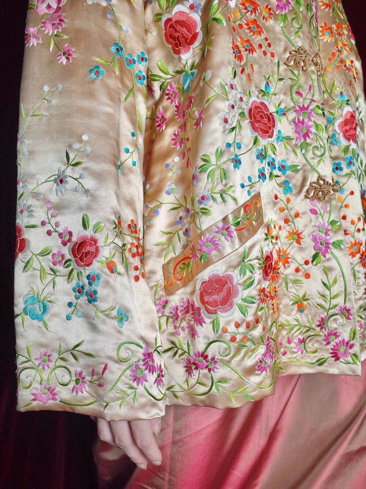 c.1960s Total Embroidery Silk China Jacket