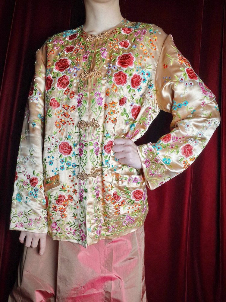 c.1960s Total Embroidery Silk China Jacket