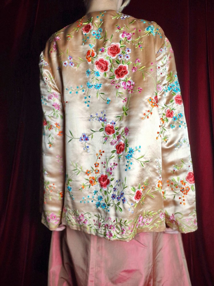 c.1960s Total Embroidery Silk China Jacket