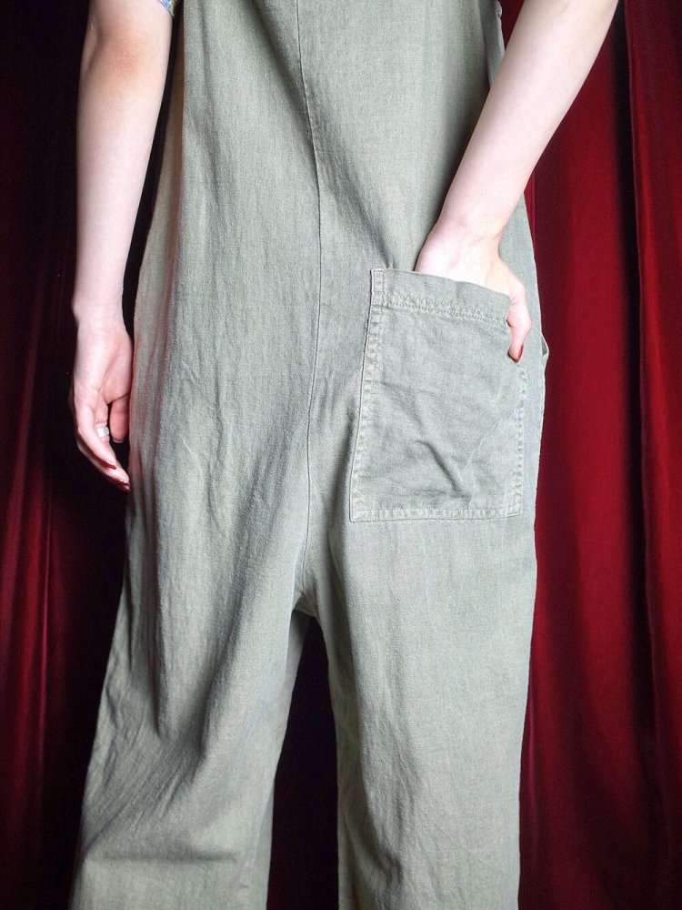 Olive Khaki Wide Overall