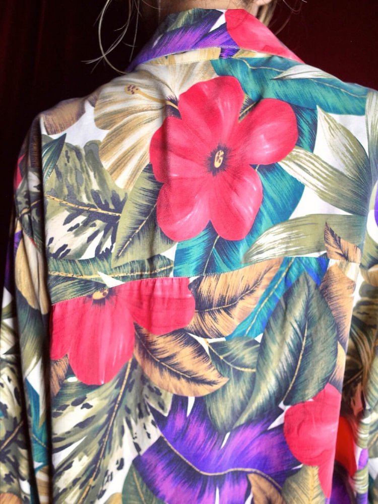 Botanical Flower Silk Shirt