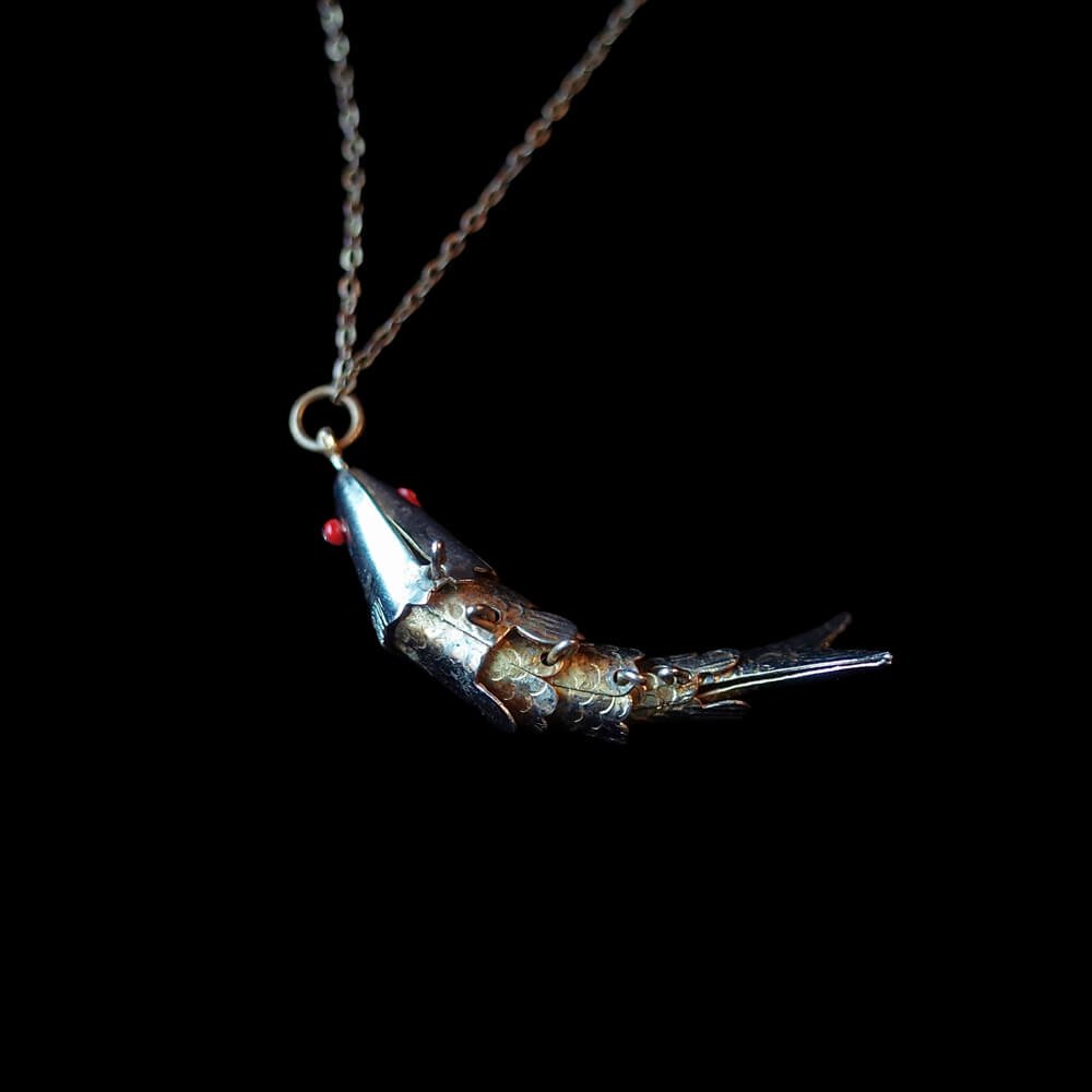 c.1920s Antique Moveable Fish Necklace #2