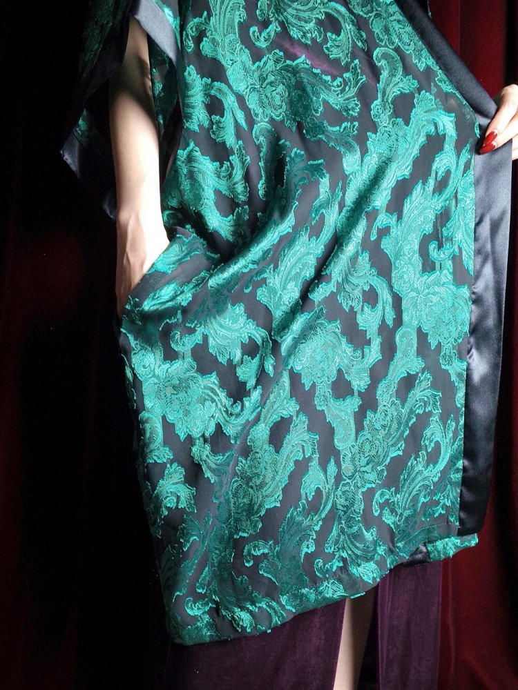 Green Arabesque Sheer Gown