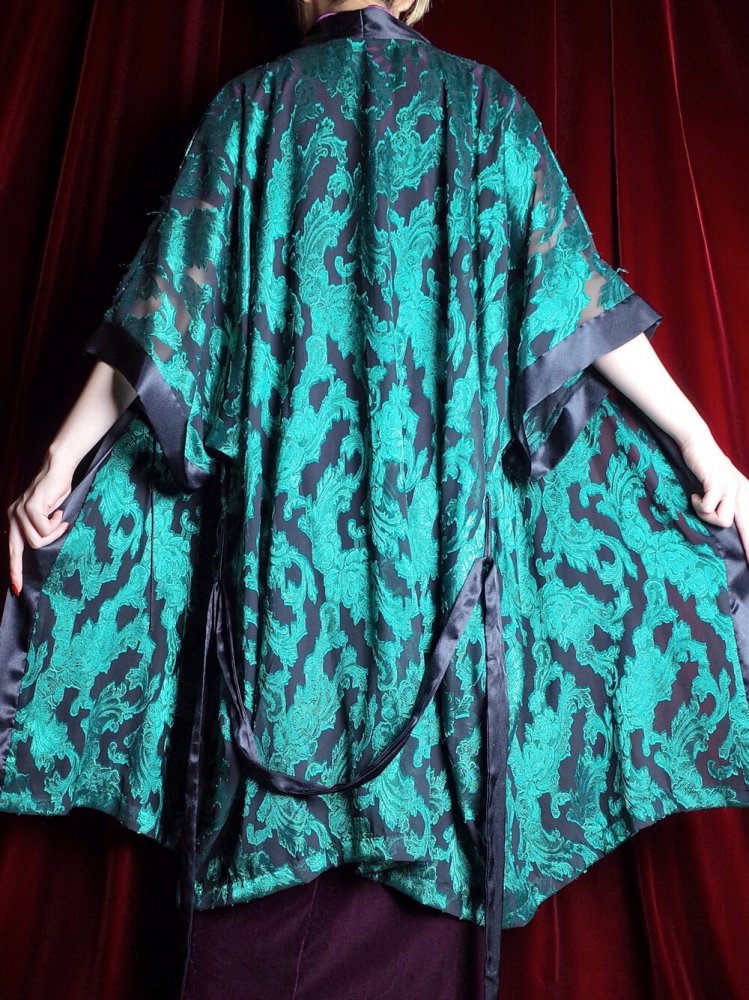 Green Arabesque Sheer Gown