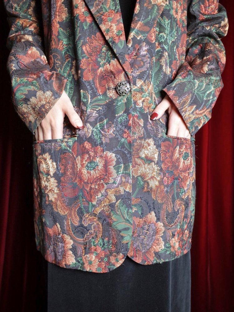 Flower & Paisley Double Pattern Jacket