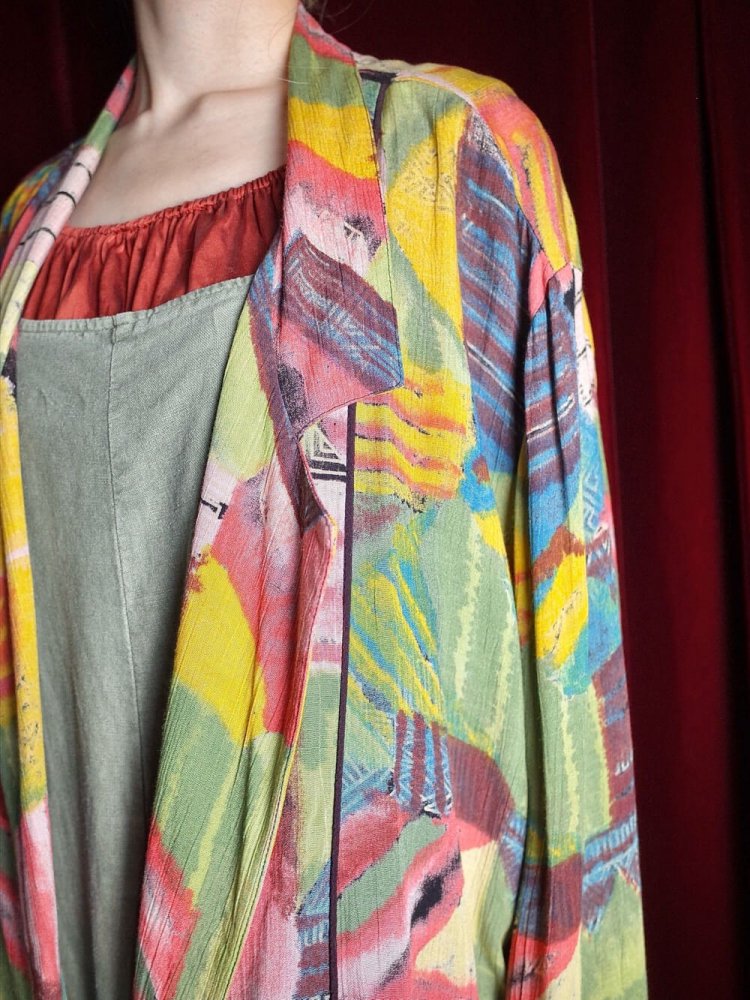 Color Art Rayon Drape Jacket