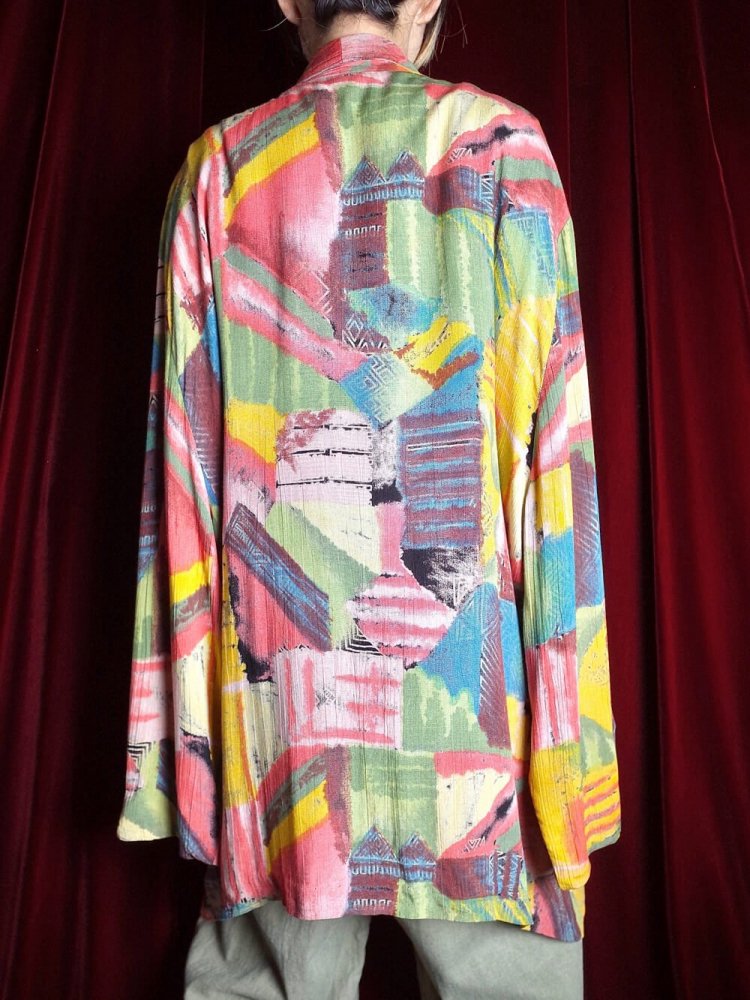 Color Art Rayon Drape Jacket