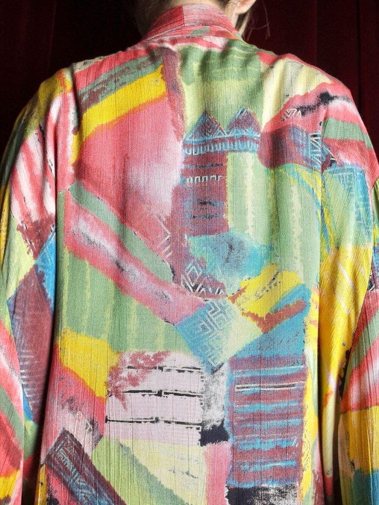 Color Art Rayon Drape Jacket