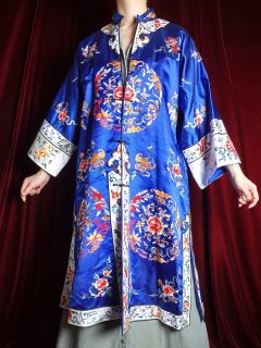 c.1960s China Embroidery Silk Long Gown