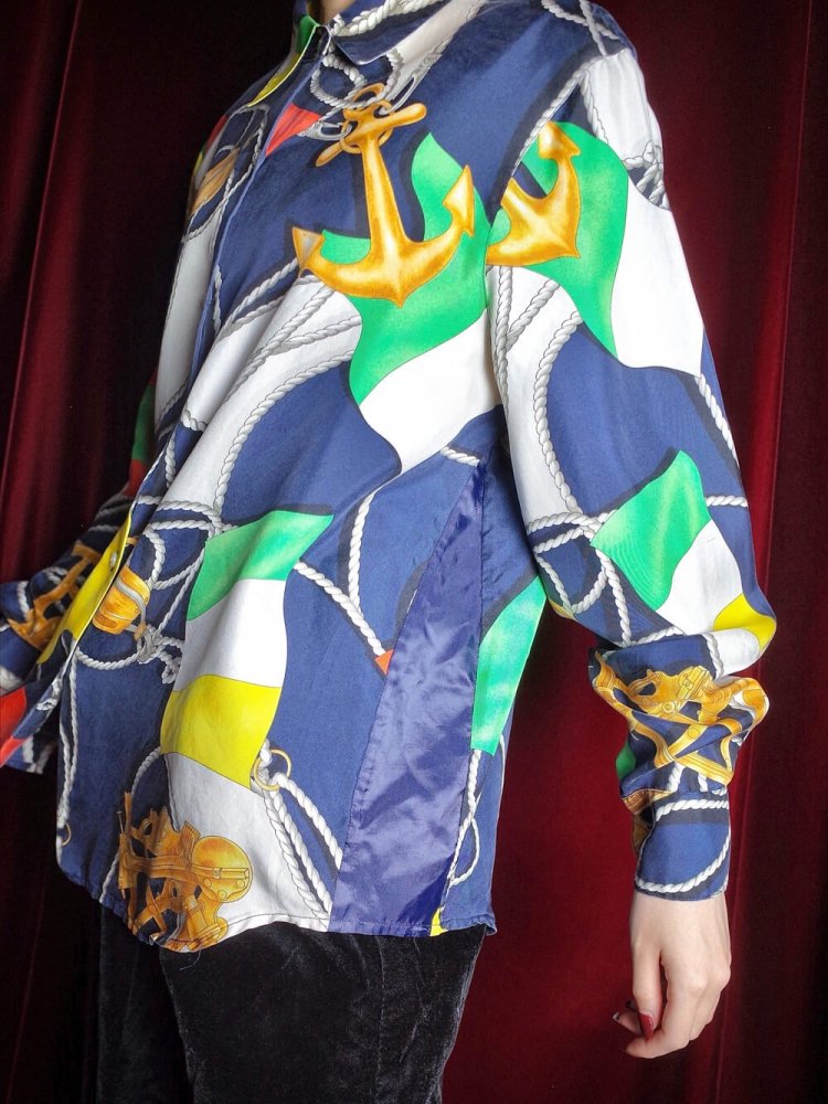 LAUREN / RALPH LAUREN Scarf Arabesque Silk Shirt