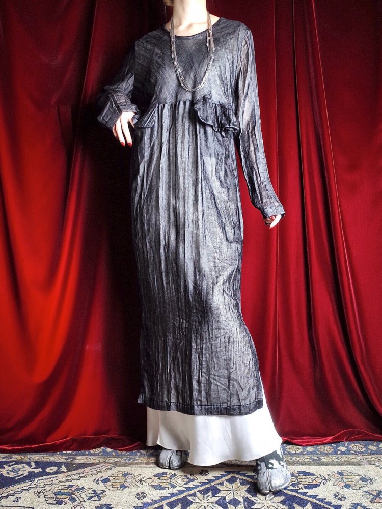 c.1990stricot COMME des GARCONSBlack Velvet Sheer Dress