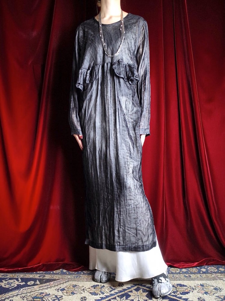 c.1990stricot COMME des GARCONSBlack Velvet Sheer Dress