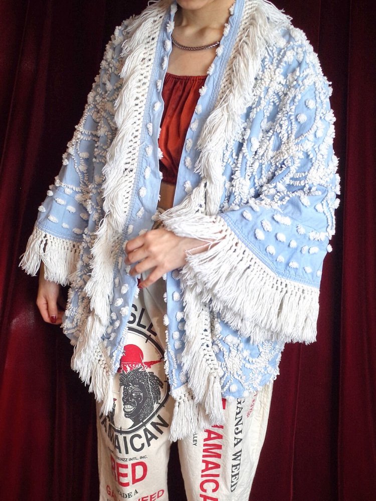 Vintage Fabric RebuildChenille Fringe Jacket