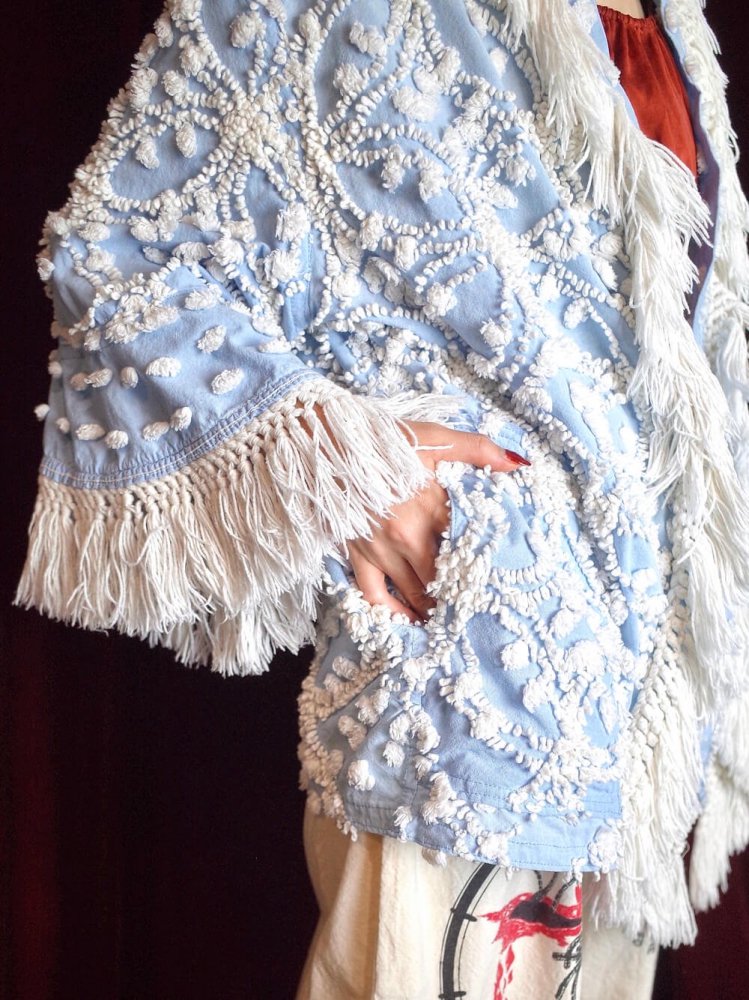 Vintage Fabric RebuildChenille Fringe Jacket