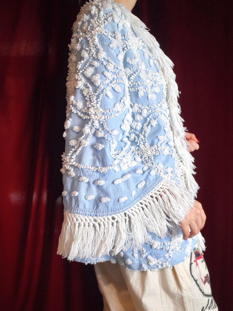 Vintage Fabric RebuildChenille Fringe Jacket