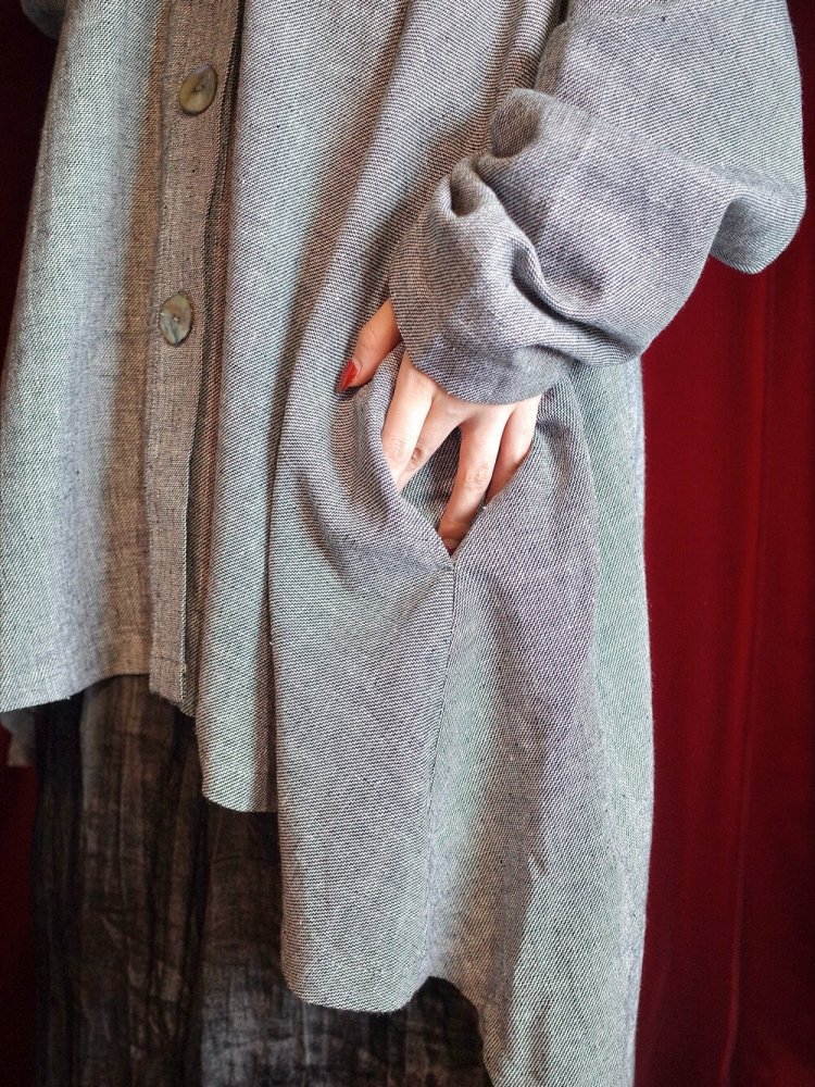 Modern Deformation Linen Coat