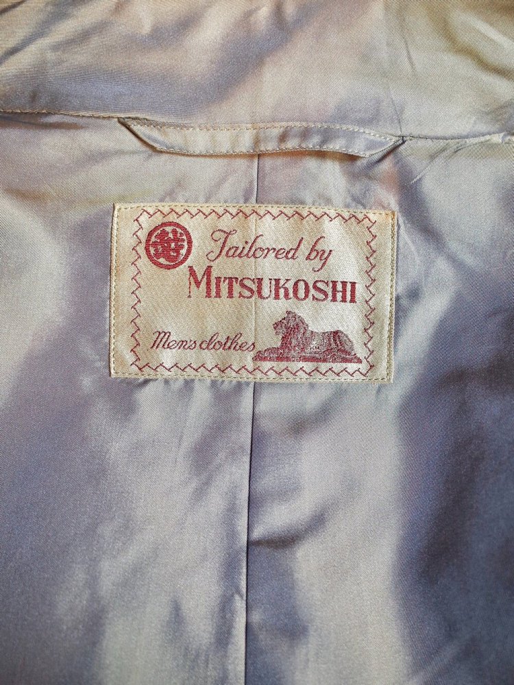 c.1950s "/MITSUKOSHI" µ Silk Tailored Coat