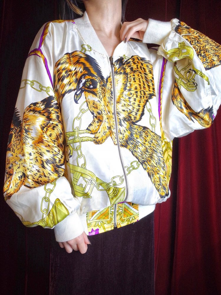 Eagle  Scarf Pattern Blouson