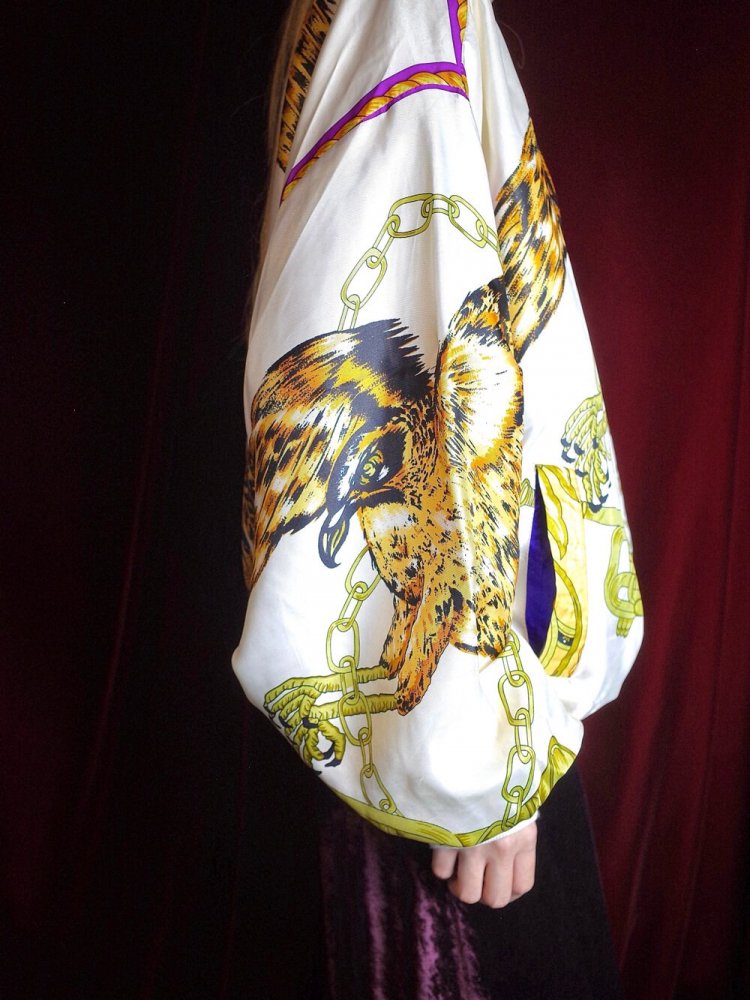 Eagle  Scarf Pattern Blouson