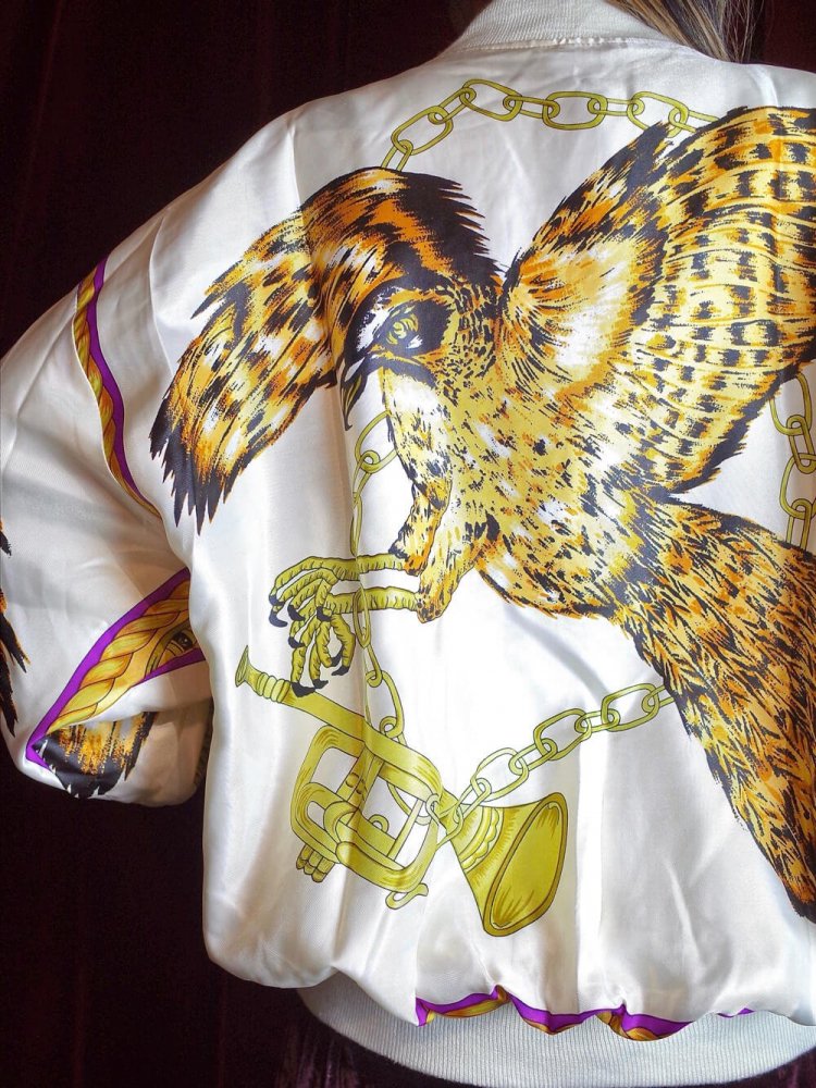 Eagle  Scarf Pattern Blouson