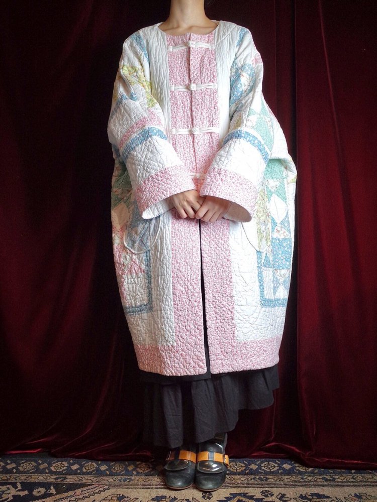 end  BelleNaruVintage ɽ Quilt China Button Coat