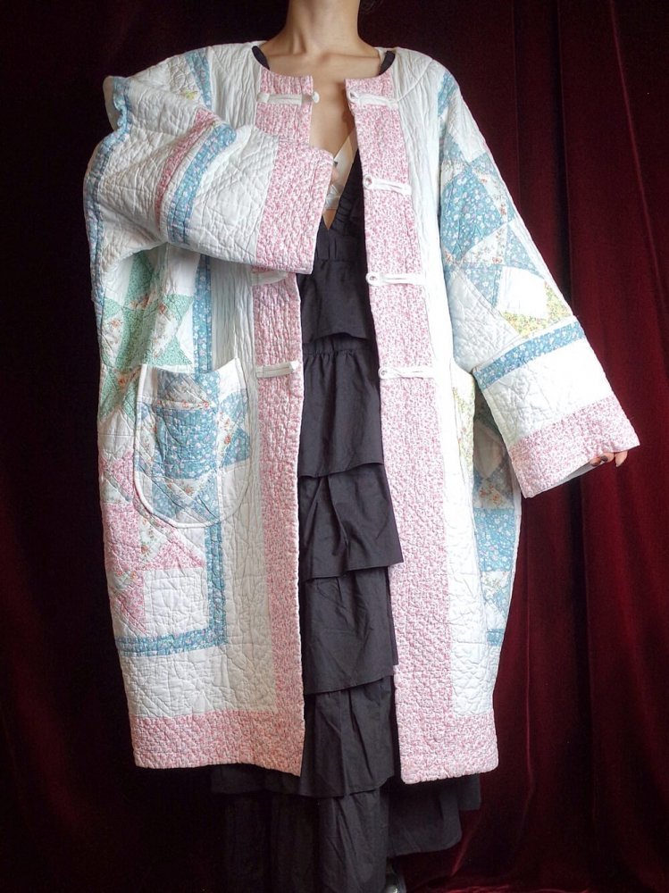 end  BelleNaruVintage ɽ Quilt China Button Coat