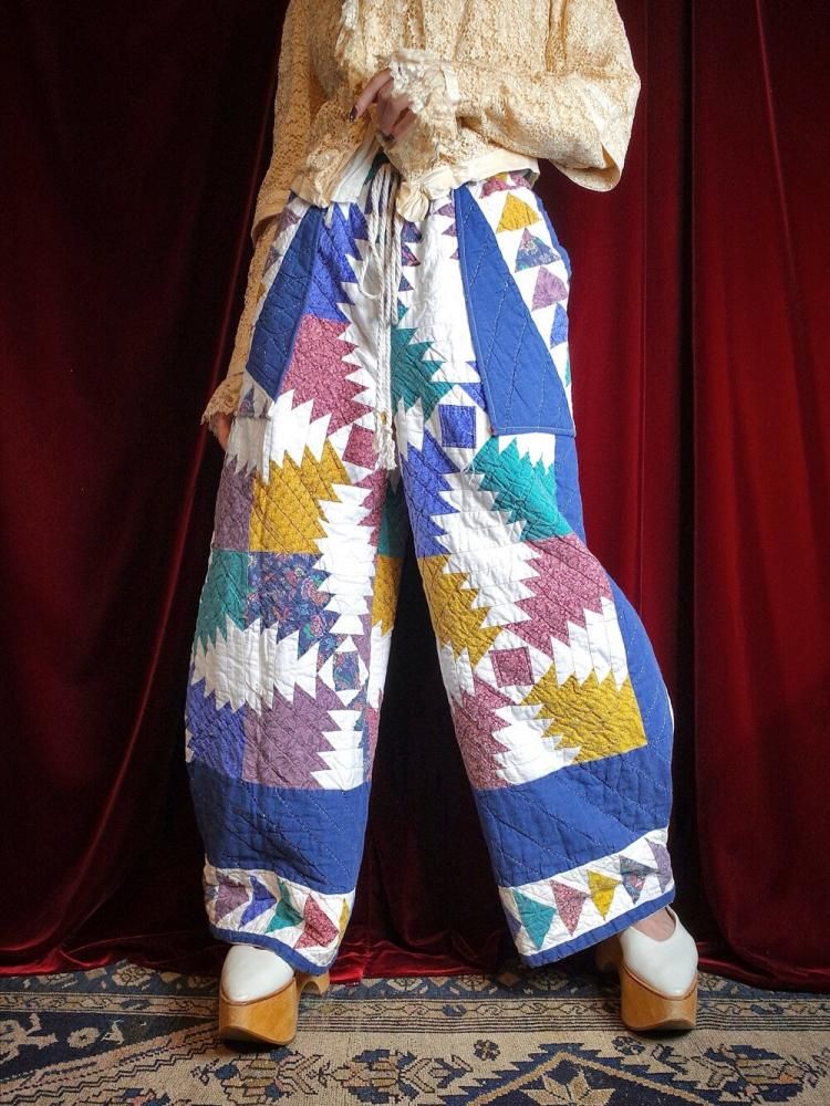 ヴィンテージキルトパンツ　パッチワーク　vintage♡ ヴィンテージキルトパンツ パッチワーク vintage♡