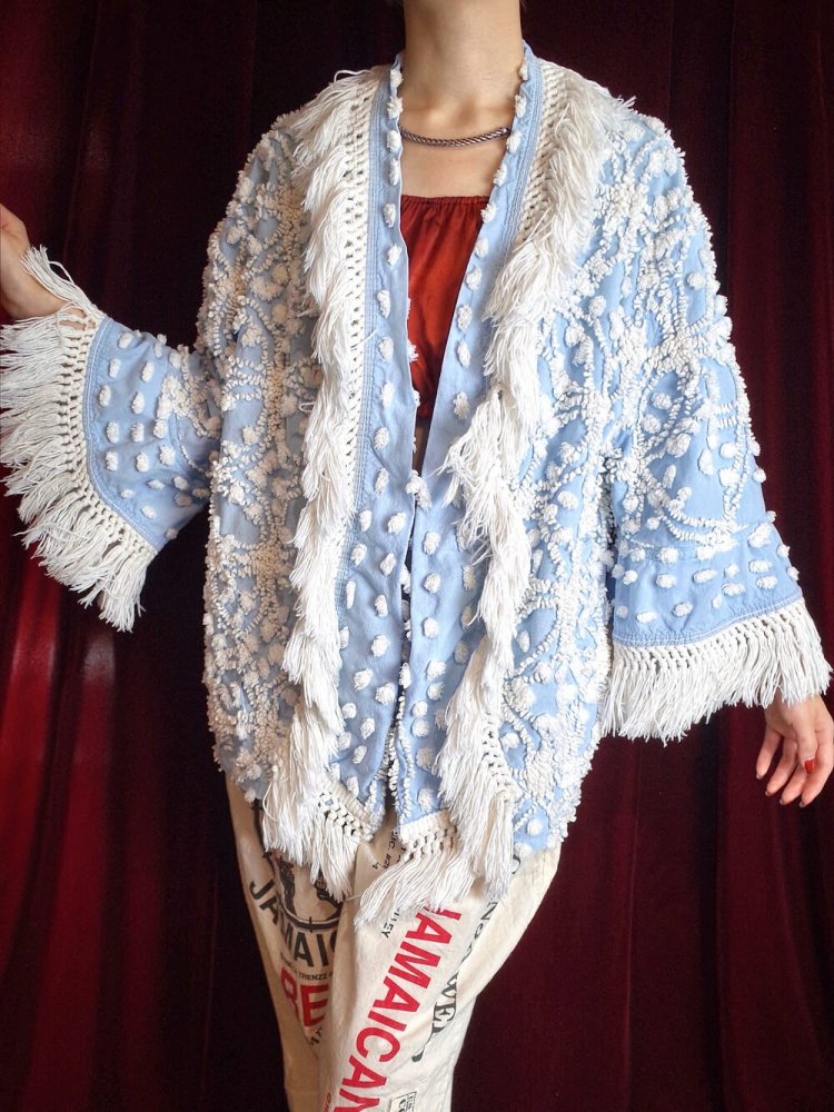 Vintage Fabric RebuildChenille Fringe Jacket