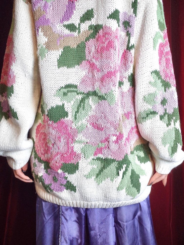 Bird & Flower Cotton Ramie Knit