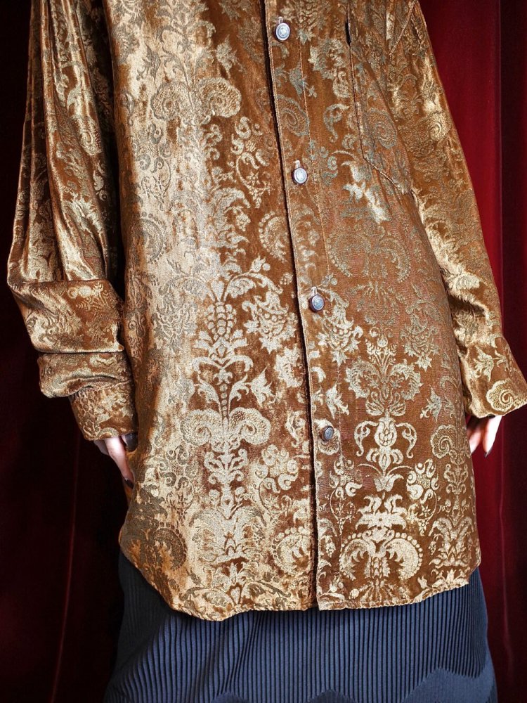 Arabesque Bronze Rayon Velvet Shirt