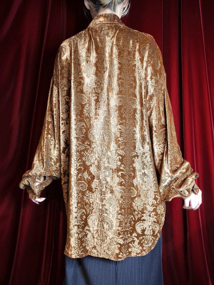 Arabesque Bronze Rayon Velvet Shirt