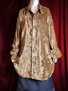 Arabesque Bronze Rayon Velvet Shirt