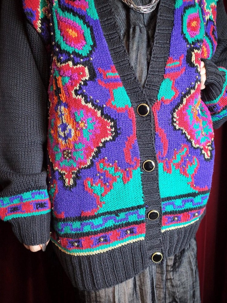 Arabesque HAND KNIT Cotton Cardigan