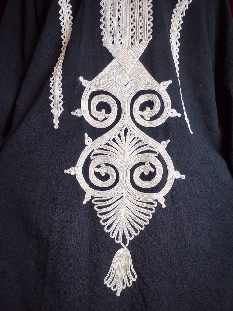 Black & White Embroidery Dress