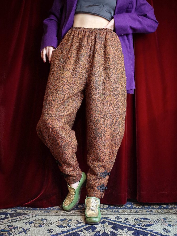 REMAKE China JodhpursPaisley Woven Pants