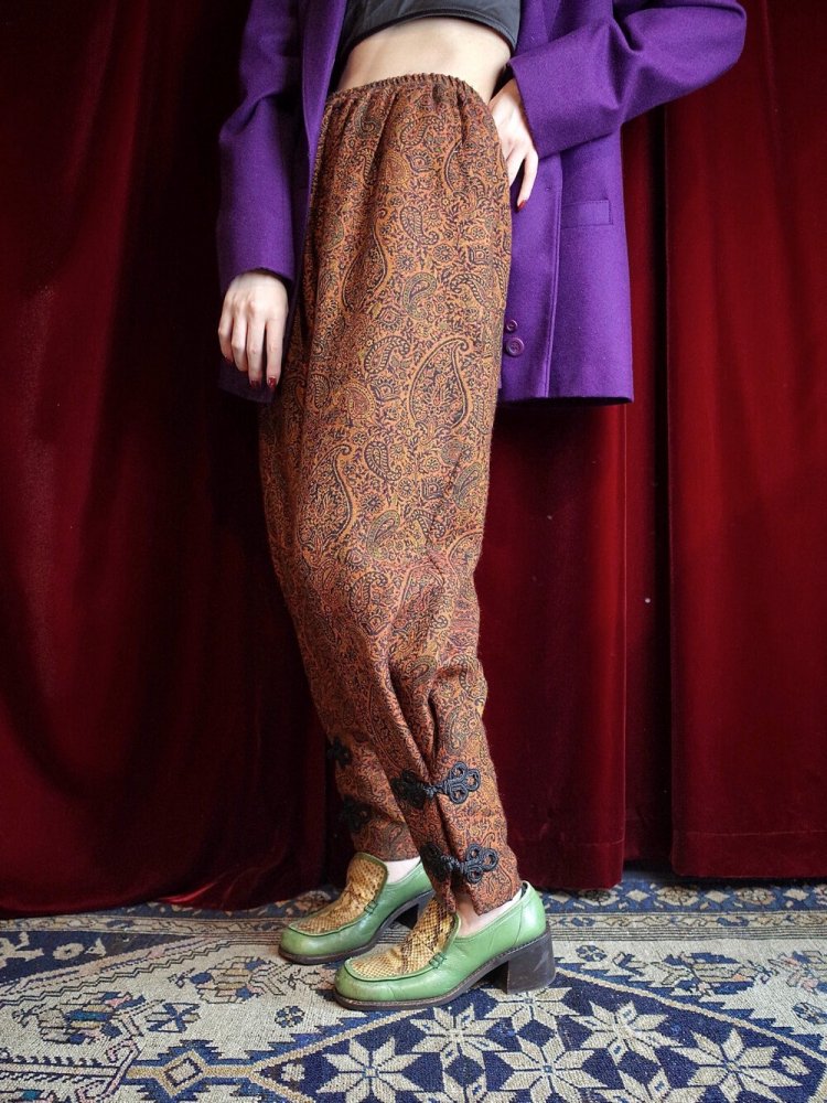 REMAKE China JodhpursPaisley Woven Pants