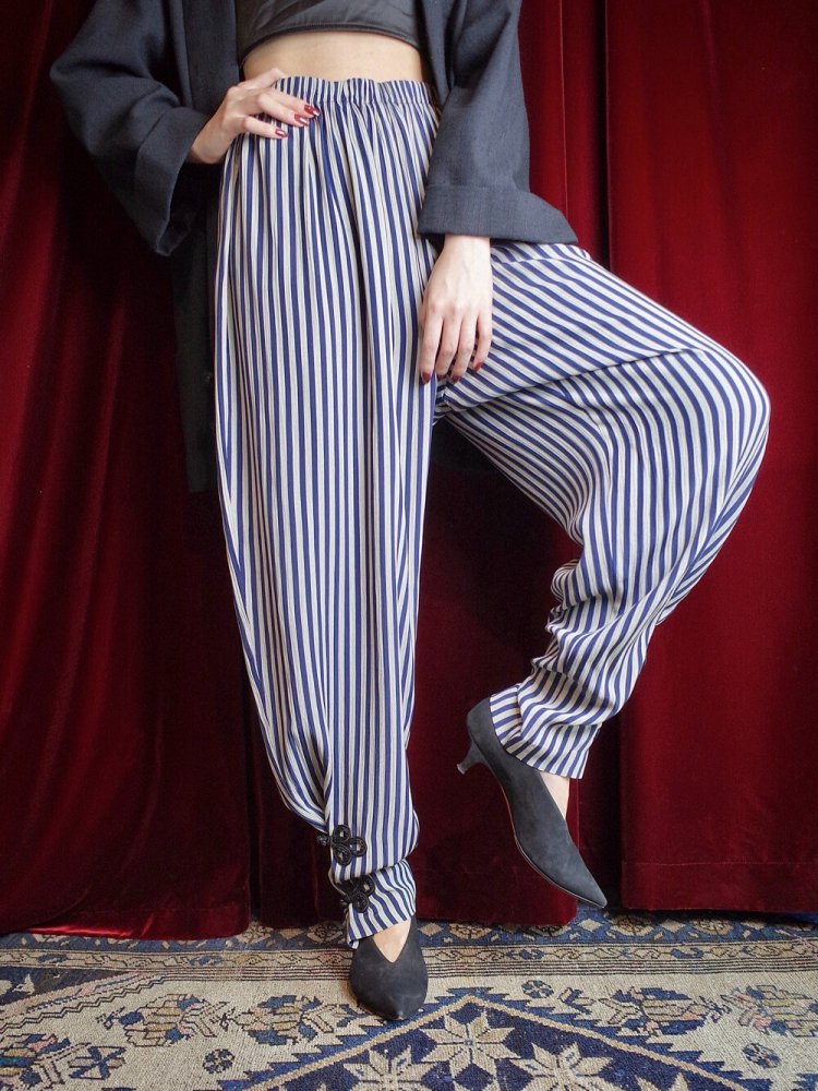 REMAKE China JodhpursRayon Stripe Pants