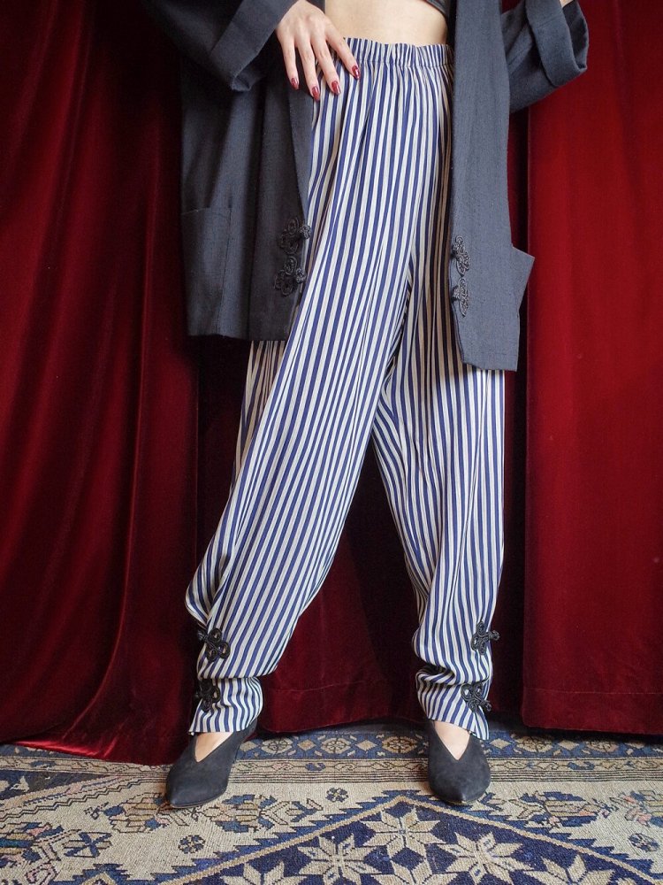 REMAKE China JodhpursRayon Stripe Pants