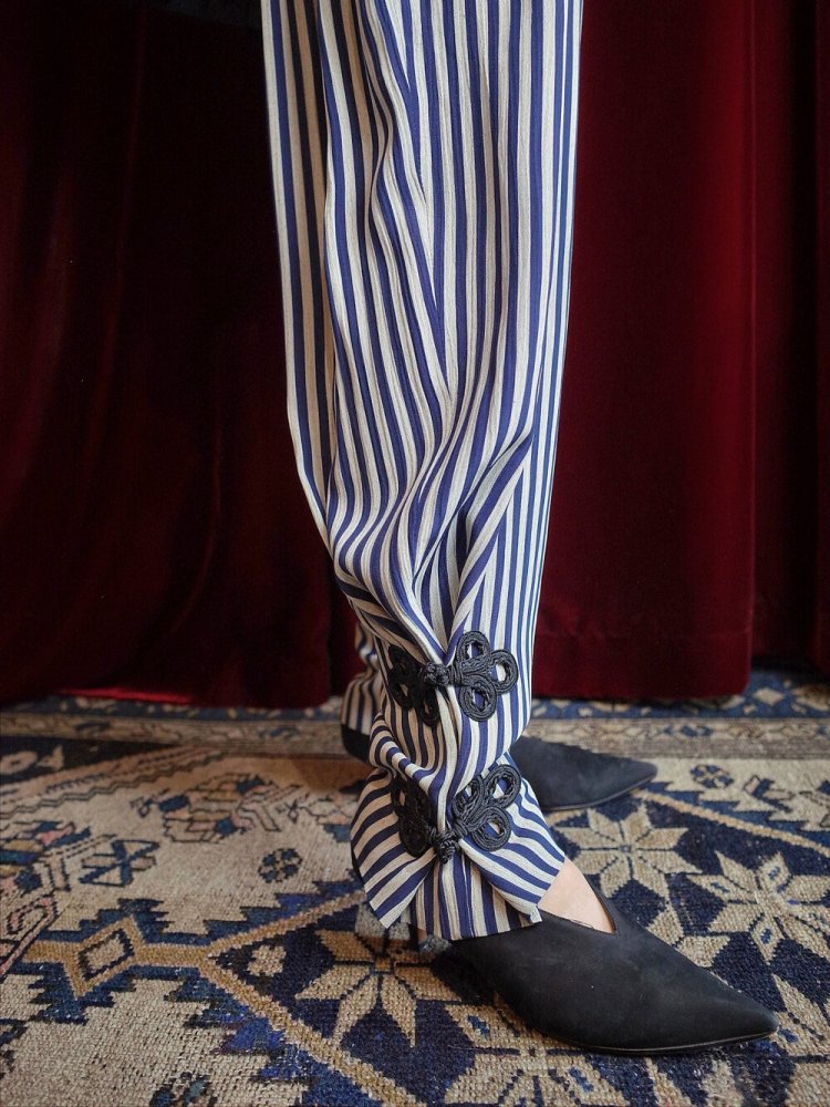 REMAKE China JodhpursRayon Stripe Pants