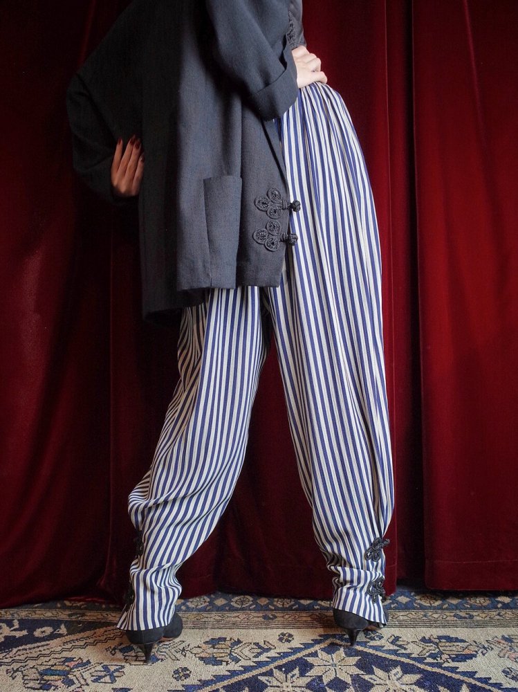 REMAKE China JodhpursRayon Stripe Pants