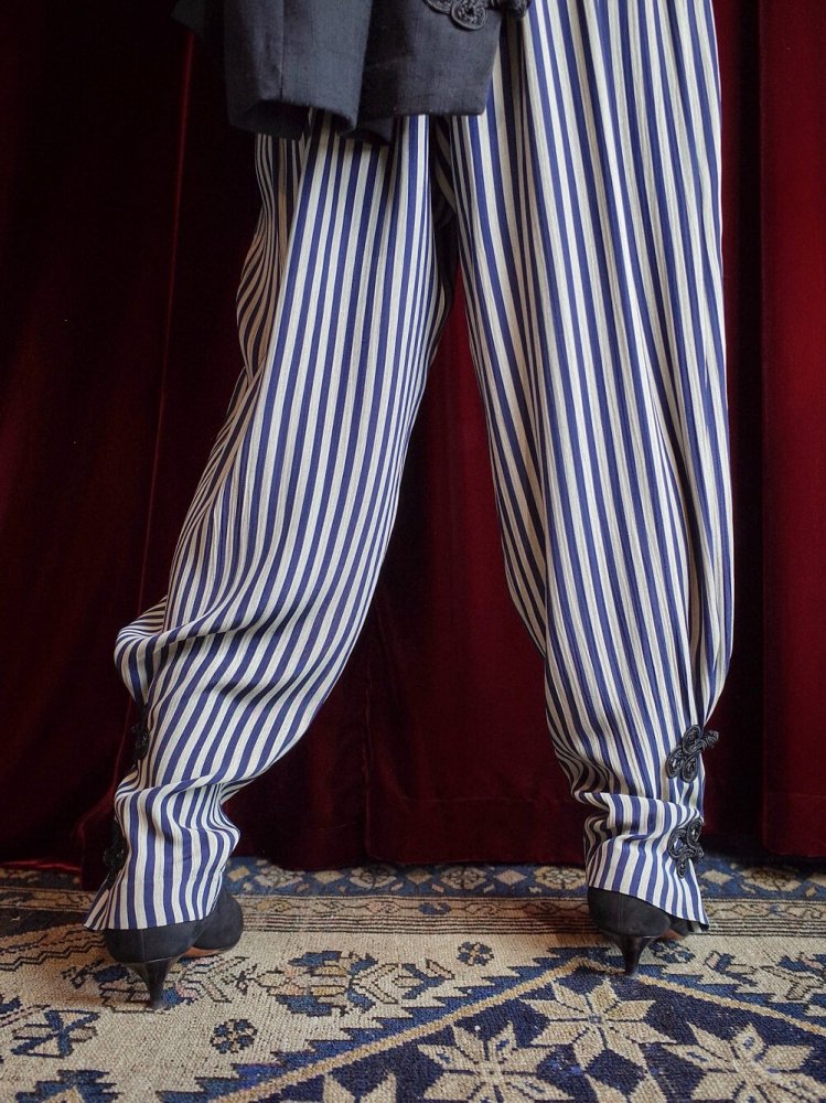 REMAKE China JodhpursRayon Stripe Pants