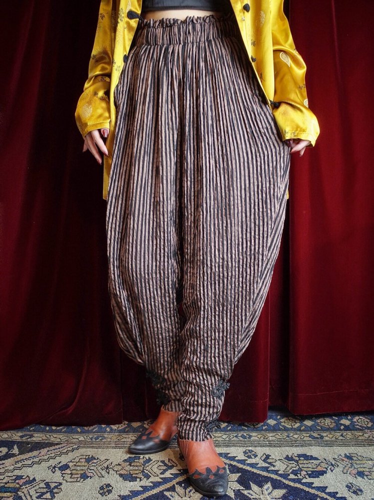 REMAKE China JodhpursRayon Stripe Pants