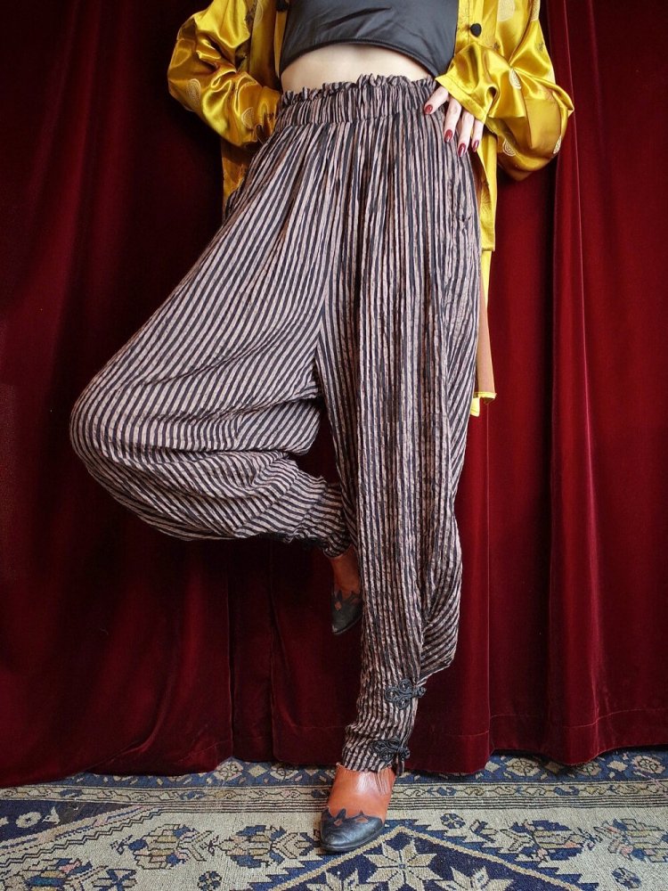 REMAKE China JodhpursRayon Stripe Pants