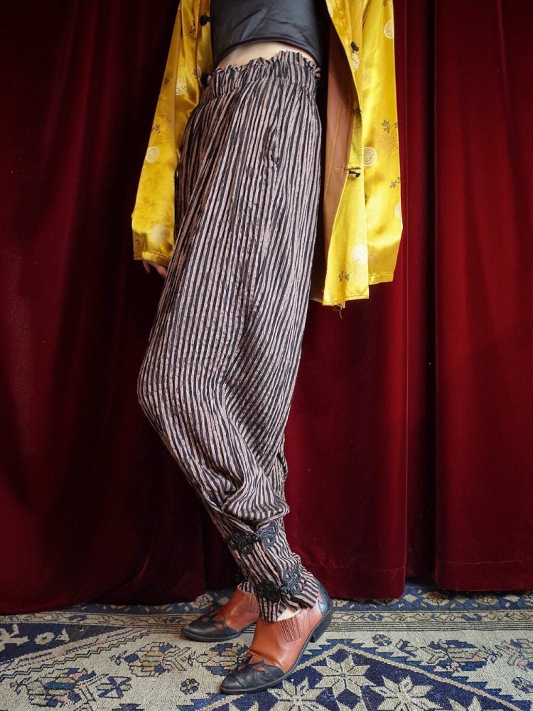 REMAKE China JodhpursRayon Stripe Pants