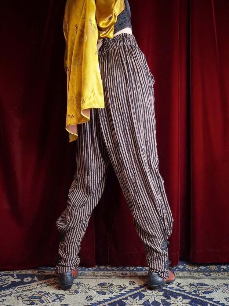 REMAKE China JodhpursRayon Stripe Pants