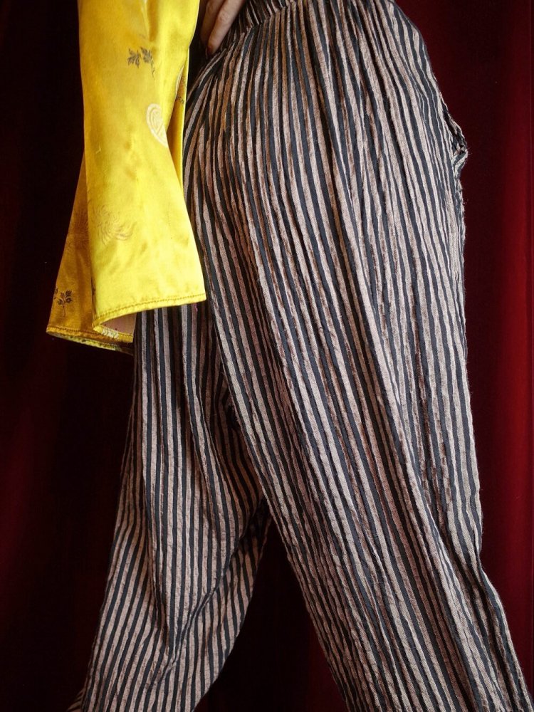 REMAKE China JodhpursRayon Stripe Pants