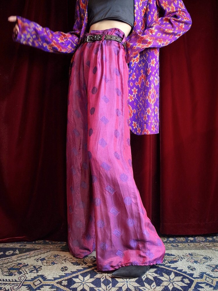  Silk China Wide Pants