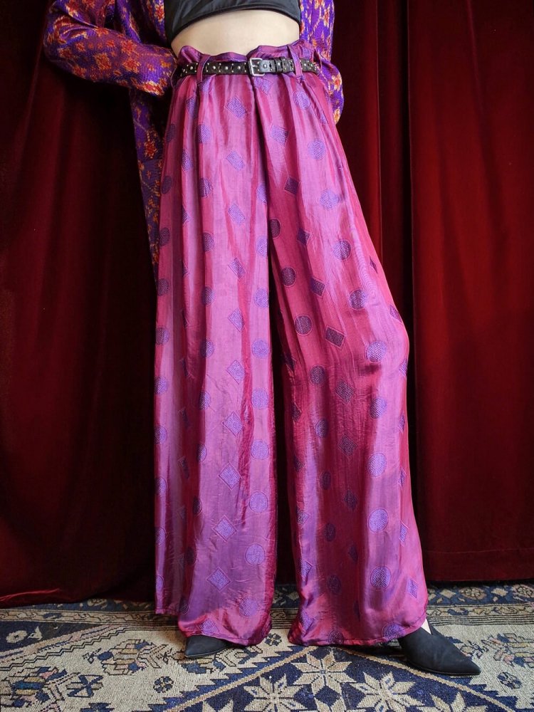  Silk China Wide Pants