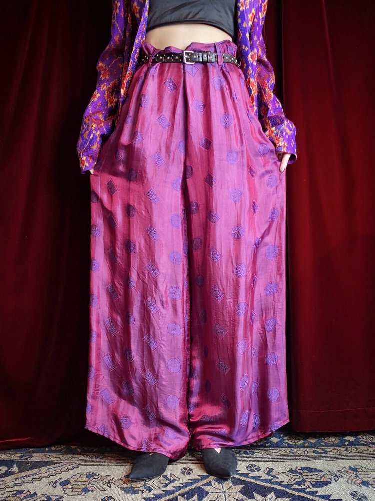  Silk China Wide Pants